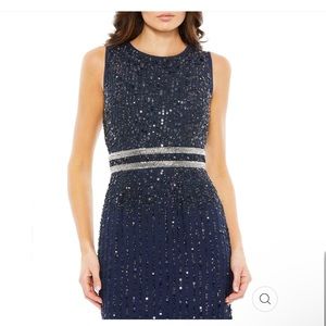 Mac Duggal navy dress